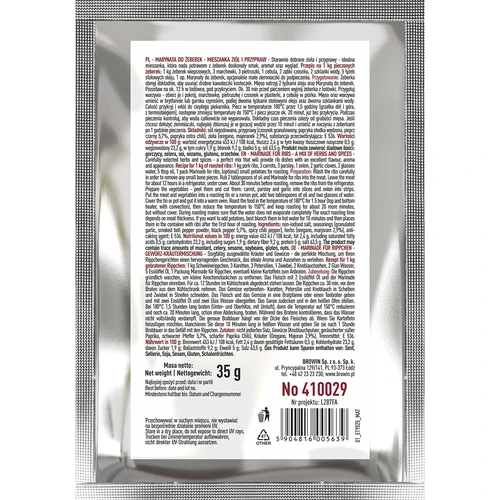 Marinata per costine - miscela di erbe e spezie, 35 g - 2