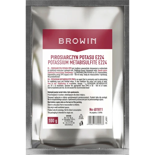 Metabisolfito di potassio, 100 g
