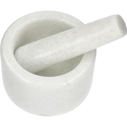 Mortaio da cucina in marmo, bianco, Ø 10 cm - 2