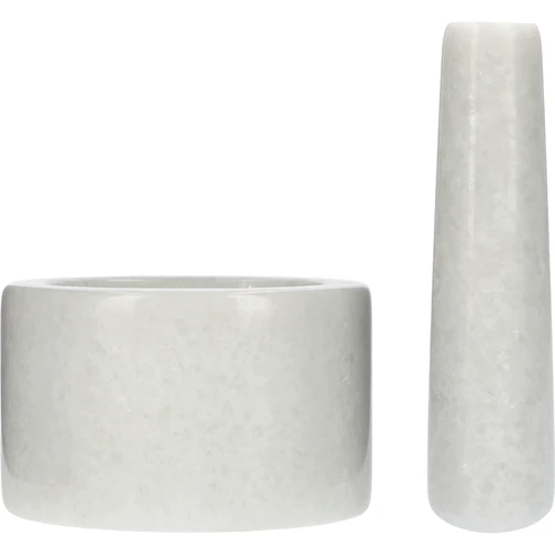 Mortaio da cucina in marmo, bianco, Ø 10 cm - 4