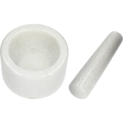 Mortaio da cucina in marmo, bianco, Ø 10 cm - 6