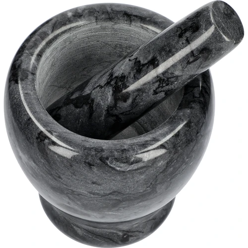 Mortaio da cucina in marmo, nero, Ø 10,5 cm - 2