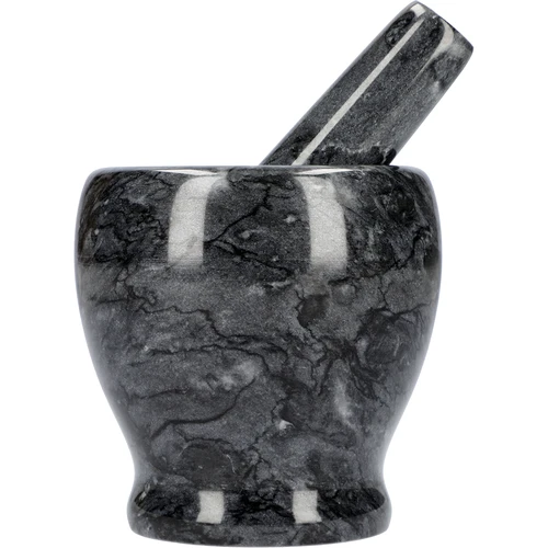 Mortaio da cucina in marmo, nero, Ø 10,5 cm - 3