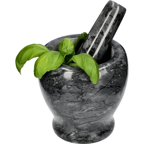 Mortaio da cucina in marmo, nero, Ø 10,5 cm - 8