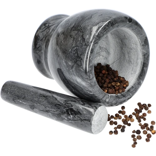 Mortaio da cucina in marmo, nero, Ø 10,5 cm - 9