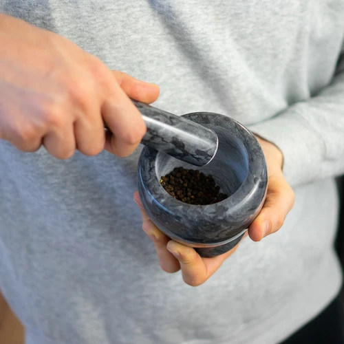Mortaio da cucina in marmo, nero, Ø 10,5 cm - 13