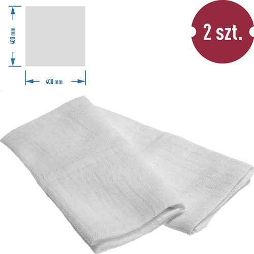 Panno per formaggi in garza di cotone (tetra) - 40x40 cm, 2 pezzi - 2