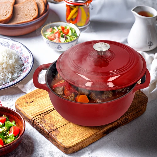 Pentola in ghisa smaltata - bordeaux, 5,8L - 7