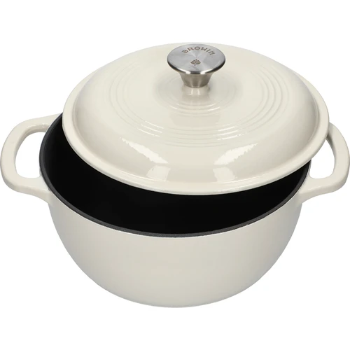 Pentola in ghisa smaltata - ecru, 4 L - 2