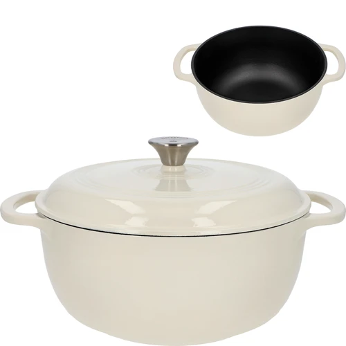 Pentola in ghisa smaltata - écru, 5,8 L