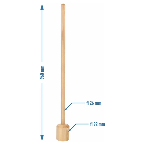 Pestello in legno per crauti - grande 100 cm - 3