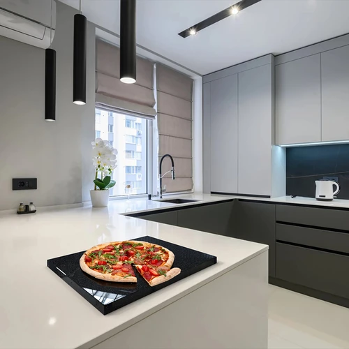 Pietra per pizza in granito rettangolare 37 x 35 cm - 13