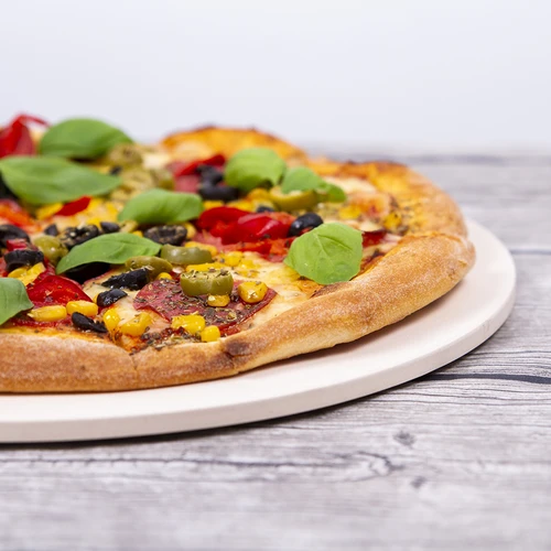 Pietra refrattaria per pizza rotonda in cordierite, diametro 33 cm - 19