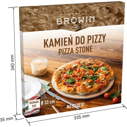 Pietra refrattaria per pizza rotonda in cordierite, diametro 33 cm - 8