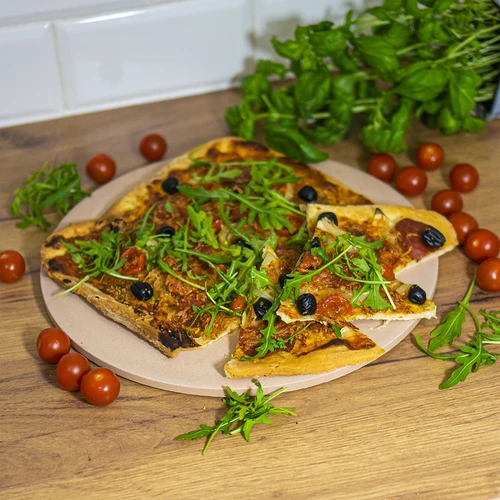 Pietra refrattaria per pizza rotonda in cordierite, diametro 33 cm - 12