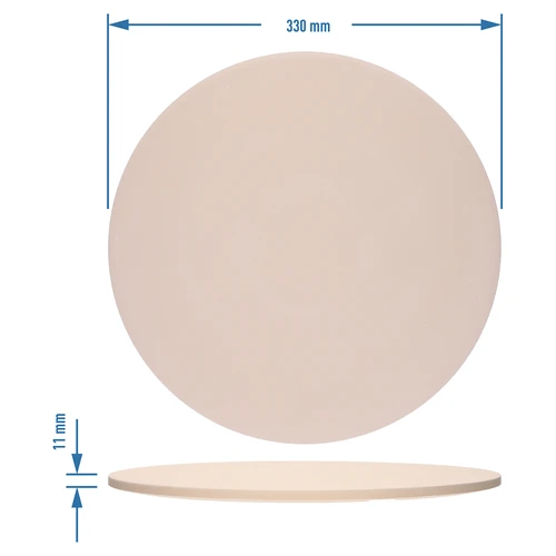 Pietra refrattaria per pizza rotonda in cordierite, diametro 33 cm - 7