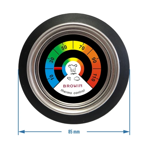 Pomello con termometro per coperchio (0°C – +120°C) Ø 8,5 cm - 3