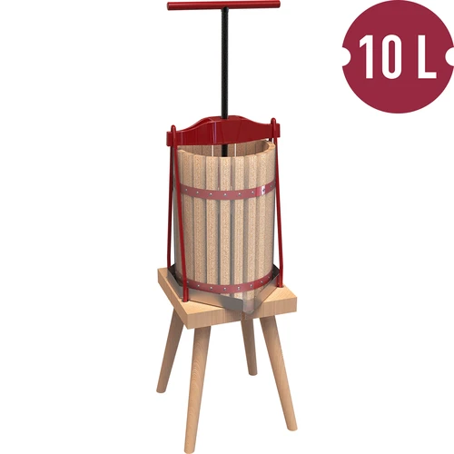 Pressa a telaio per frutta – con cestello in legno, da 10 L - 2