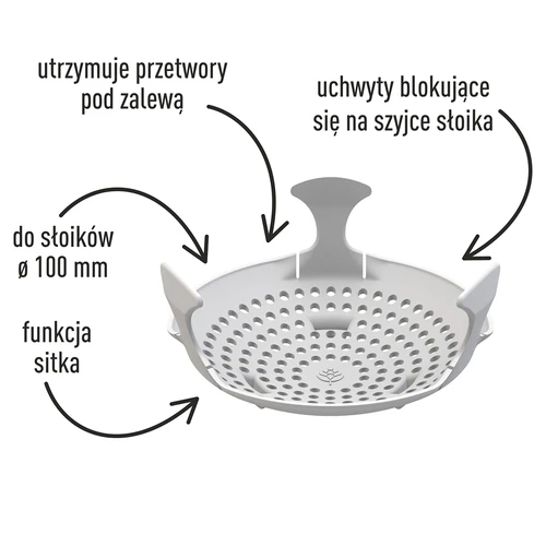 Pressino forato per conserve, fermentati e aceto - per barattoli Ø 100 mm - 3