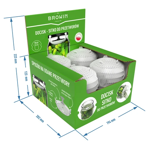 Pressino forato per conserve, fermentati e aceto - per barattoli Ø 100 mm - 10