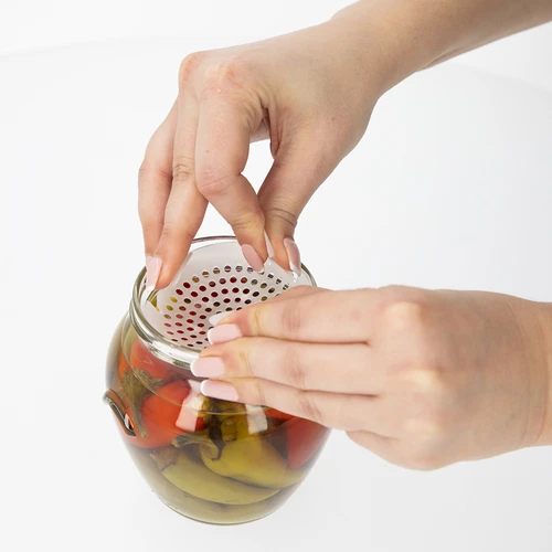 Pressino – retina per conserve, fermentati e aceto – per vasetti Ø 82 mm - 7