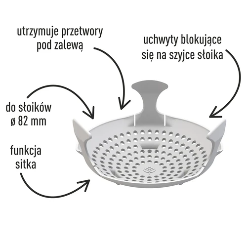 Pressino – retina per conserve, fermentati e aceto – per vasetti Ø 82 mm - 3
