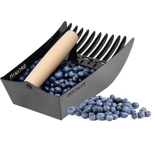 Raccoglitrice per piccoli frutti, in metallo nera - 5