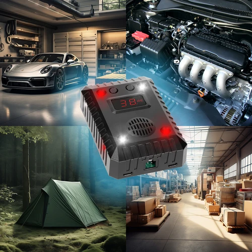 Dissuasore per faine e roditori per auto e ambienti (ultrasuoni + LED) - 14