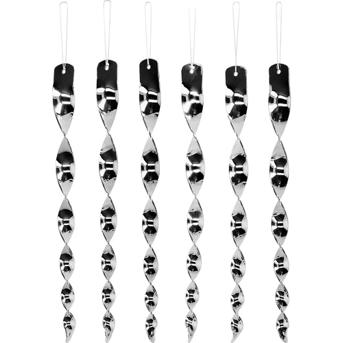 Repellente per uccelli – spirali riflettenti color argento, 6 pezzi