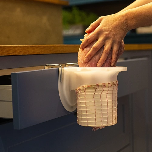 Rete elastica per salumi 18 cm x 3 m, resistente al calore fino a 220°C - 5
