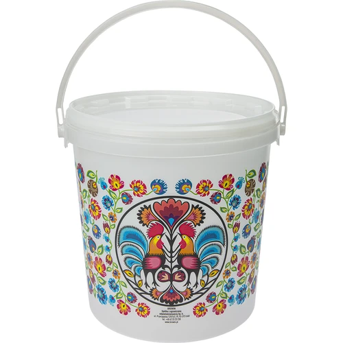 Secchio alimentare GWIOZDA - con coperchio, 10 L