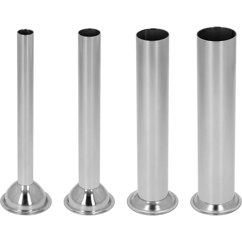 Set di imbuti in acciaio inox per insaccatrici verticali Browin per 3, 5, 7 L, 4 pz.