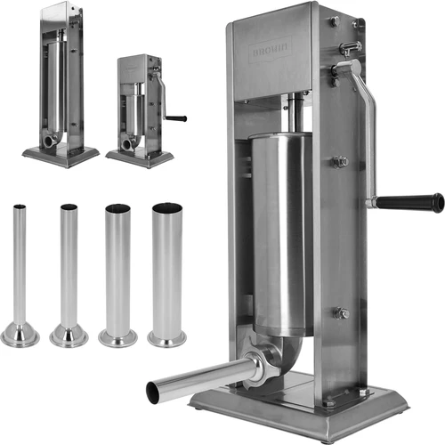 Set di imbuti in acciaio inox per insaccatrici verticali Browin per 3, 5, 7 L, 4 pz. - 3