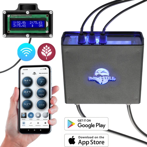Set hawkSTILL Wi‑Fi IQ – termometro per distillazione con Wi‑Fi e display