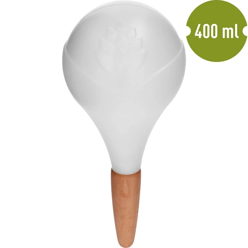 Sfera autoirrigante per piante, bianca opaca con punta in ceramica, 400 ml - 2