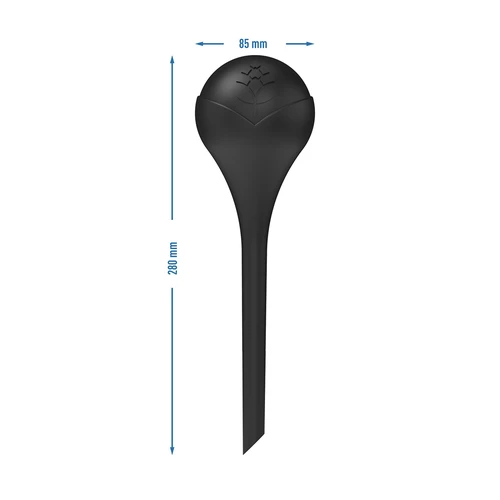 Sfere autoirriganti per piante, nere opache, con tappo, 400 ml, 4 pezzi. - 6