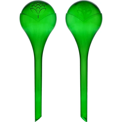 Sfere autoirriganti per piante, verdi trasparenti, 400 ml, set da 2