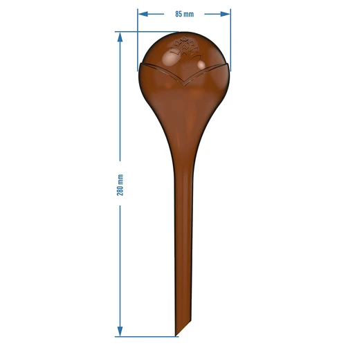 Sfere d'irrigazione per piante, ambra trasparente, 400 ml, 4 pezzi - 5