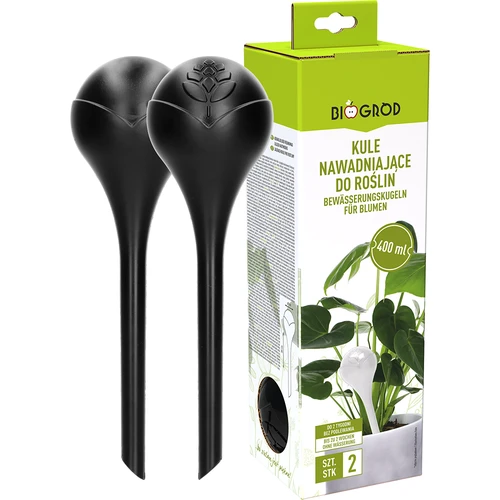 Sfere irriganti per piante, nere opache, 400 ml, 2 pezzi. - 3