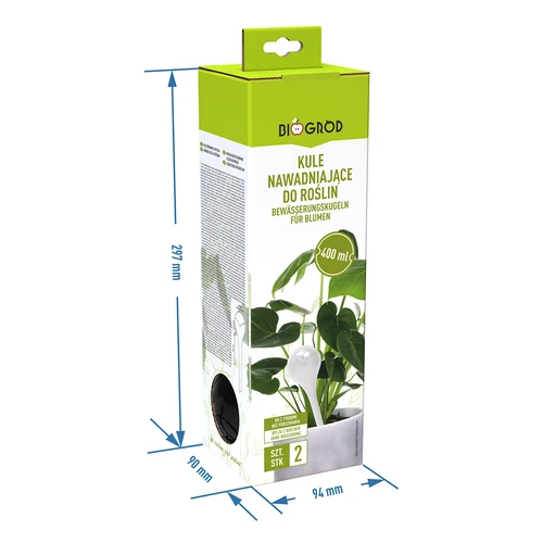 Sfere irriganti per piante, nere opache, 400 ml, 2 pezzi. - 4