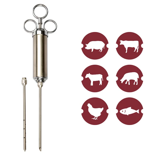 Siringa iniettore per marinature in acciaio inox 60 ml + 2 aghi - 9