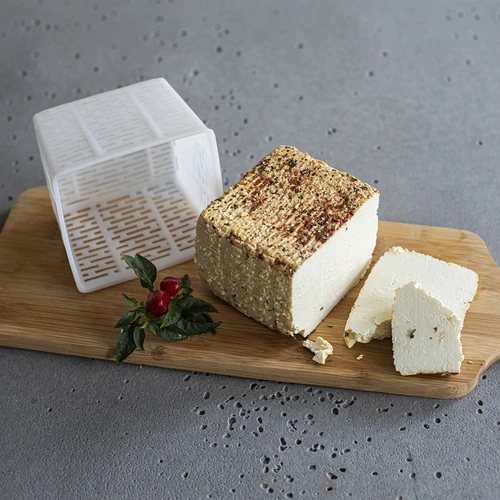 Stampo per formaggio quadrato 11 x 11 x 8,5 cm per 500 g - 3