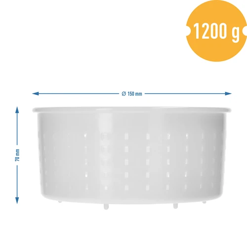 Stampo per formaggio rotondo Ø15 x 7 cm per 1200 g - 7