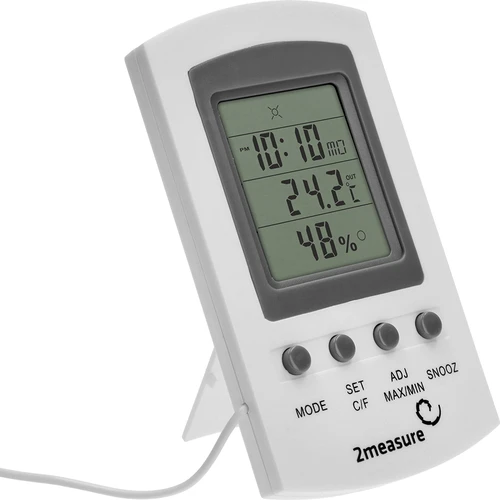Stazione meteo elettronica con sonda, bianca - 2
