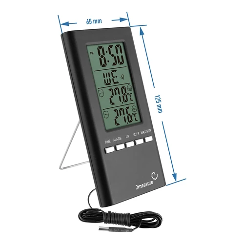 Stazione meteo elettronica con sonda, nera - 3