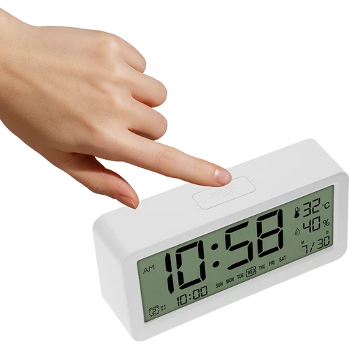 Stazione meteo elettronica Soens - bianca, con orologio e calendario - 3