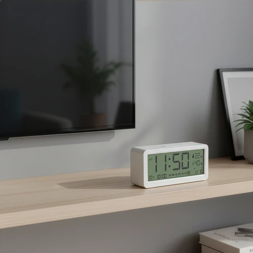 Stazione meteo elettronica Soens - bianca, con orologio e calendario - 9