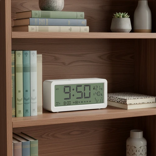 Stazione meteo elettronica Soens - bianca, con orologio e calendario - 8