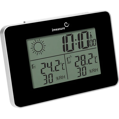 Stazione meteo RCC – elettronica, senza fili, con sensore retroilluminato, nera - 3