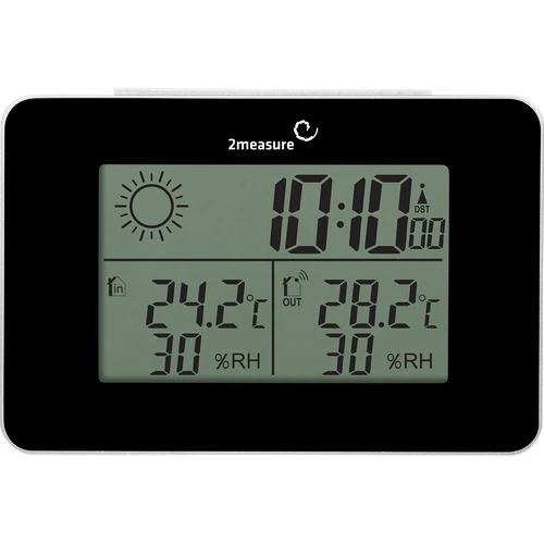 Stazione meteo RCC – elettronica, senza fili, con sensore retroilluminato, nera - 2